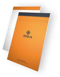 Bloc Idea perforé 4 trous 21x32 cm 80 feuilles ligné