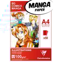 Manga bloc Illustrations - A4 - 50 feuilles