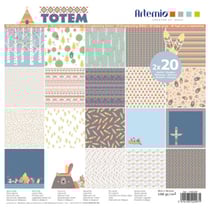 Papier scrapbooking - Totem - 40 feuilles