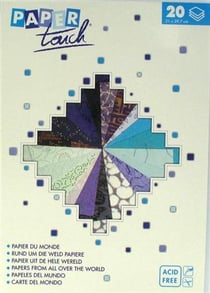 Bloc papiers du monde 21 x 29.7 x 20 feuilles bleu