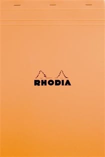 Bloc-notes - Format A4 21 x 29.7 cm - Rhodia - 160 pages lignées - Orange