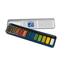 Coffret de 12 godets d'aquarelle Lefranc Bourgeois
