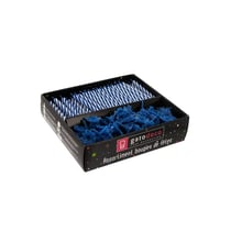 125 bougies torsadée et bobèche - bleu - Gatodéco