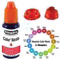 Boite 6 colorants Color'Resin - 3 primaires + 3 secondaires + 2 flacons vides