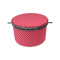 Boîte à couture ronde - rouge