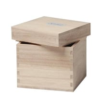 Boîte carrée en bois - 12 cm