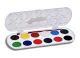 BOITE DE 12 PASTILLES GOUACHE BOITE DE 12 PASTILLES GOUACHE 30MM PINCE