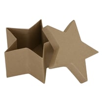Boîte en carton étoile 12x12x6cm - Créalia