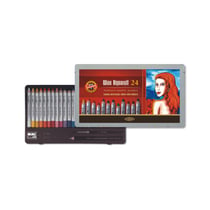 Boîte métal 24 crayons Wax Aquarell
