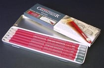 Crayons graphite - 6 pièces 2H/HB/2B/4B/6B/8B - Boîte métal - Cretacolor Cleos