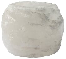 BOUGEOIR CRISTAL DE SEL BLANC - ROC 400 GR