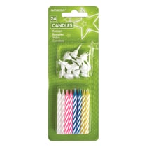 24 bougies et 12 supports
