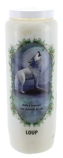 Bougie de neuvaine - Totem loup