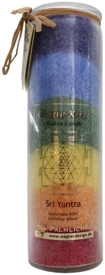 Bougie Chakra Multicolore : Sri Yantra - 7 Chakras