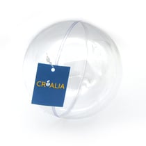 Boule plastique 10cm en 2 parties - Créalia