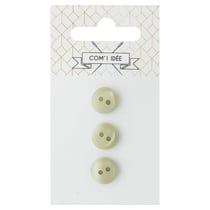 Bouton 2 trous x3 - brume - 18mm
