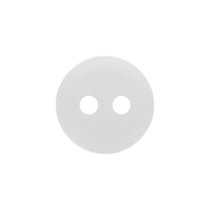 Bouton 2 trous x3 - blanc - 18mm