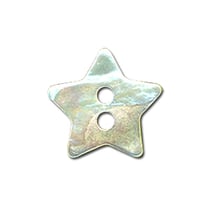 Bouton akoya étoile - écru - 10mm