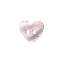 Bouton - coeur transparent  - 9mm
