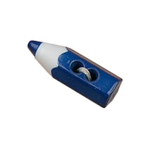 Bouton crayon - bleu - 15mm