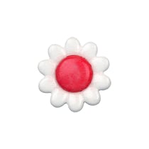 Bouton marguerite - rouge - 15mm