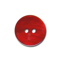 Bouton nacre - rouge - 15mm
