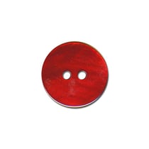 Bouton nacre - rouge - 22mm