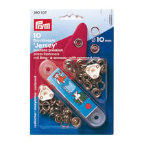 10 boutons pression jersey avec outil - 10 mm