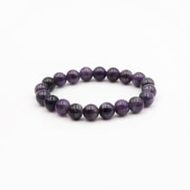 BRACELET AMETHYSTE 10 MM PERLES 10MM