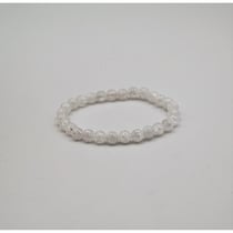 Bracelet perles 6 mm - Cristal de roche/Quartz crack