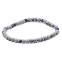 Bracelet Howlite blanche - Perles 4 mm