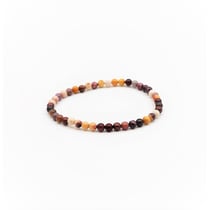 Bracelet jaspe mokaite perles  - 4mm