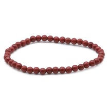 Bracelet Jaspe rouge - Perles 4 mm