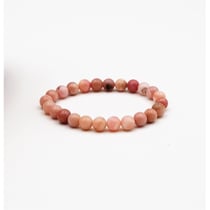 BRACELET OPALE ROSE A PERLES 08MM