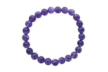Bracelet perles rondes - Améthyste