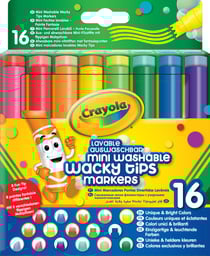 16 mini feutres pointe fantaisie