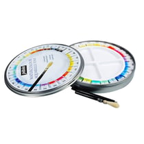 Coffret métal 24 demi godets d'aquarelle fine Pébéo