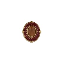 Cabochon pierre en acier inoxydable doré