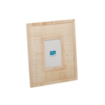 Cadre photo en bois & cannage Créalia - 32 x 27 x 1 cm