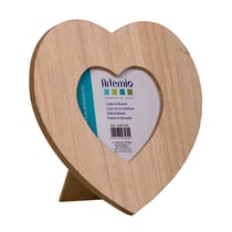 Cadre cœur en bois - 17.5cm