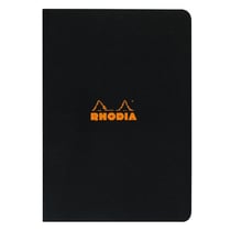 Cahier - Format A4 21 x 29.7 cm - Classic - Rhodia - 96 pages petits carreaux - Noir