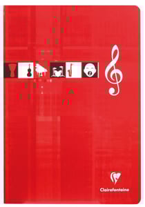 Cahier de Musique et Chant piqué 21x29,7 cm 48 pages séyès - Coloris assortis