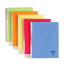 1 cahier polypro - 24 x 32 cm - Linicolor - Clairefontaine - 100 pages petits carreaux - Coloris assortis