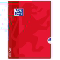 Cahier polypro - 24 x 32 cm - Openflex - Oxford - 96 pages grands carreaux - Rouge