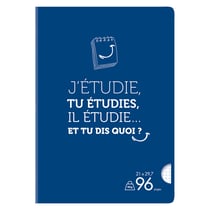 Cahier - Format A4 21 x 29.7 cm - Cultura - 96 pages petits carreaux - Bleu