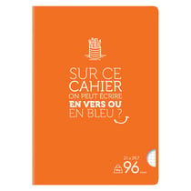 Cahier - Format A4 21 x 29.7 cm - Cultura - 96 pages petits carreaux - Orange