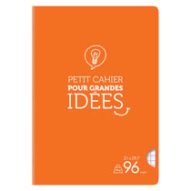 Cahier - Format A4 21 x 29.7 cm - Cultura - 96 pages grands carreaux - Orange