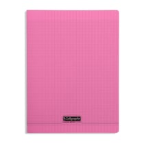 Cahier polypropylène piqué - 24x32 cm - 96 pages - rose