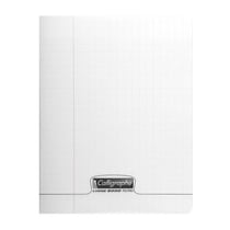 Cahier polypropylène - 24x32 cm - Grands carreaux - incolore