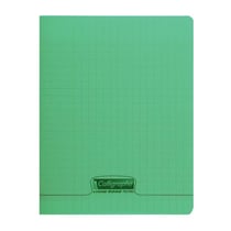 Cahier polypro - 24 x 32 cm - Clairefontaine - 96 pages grand carreaux - Vert